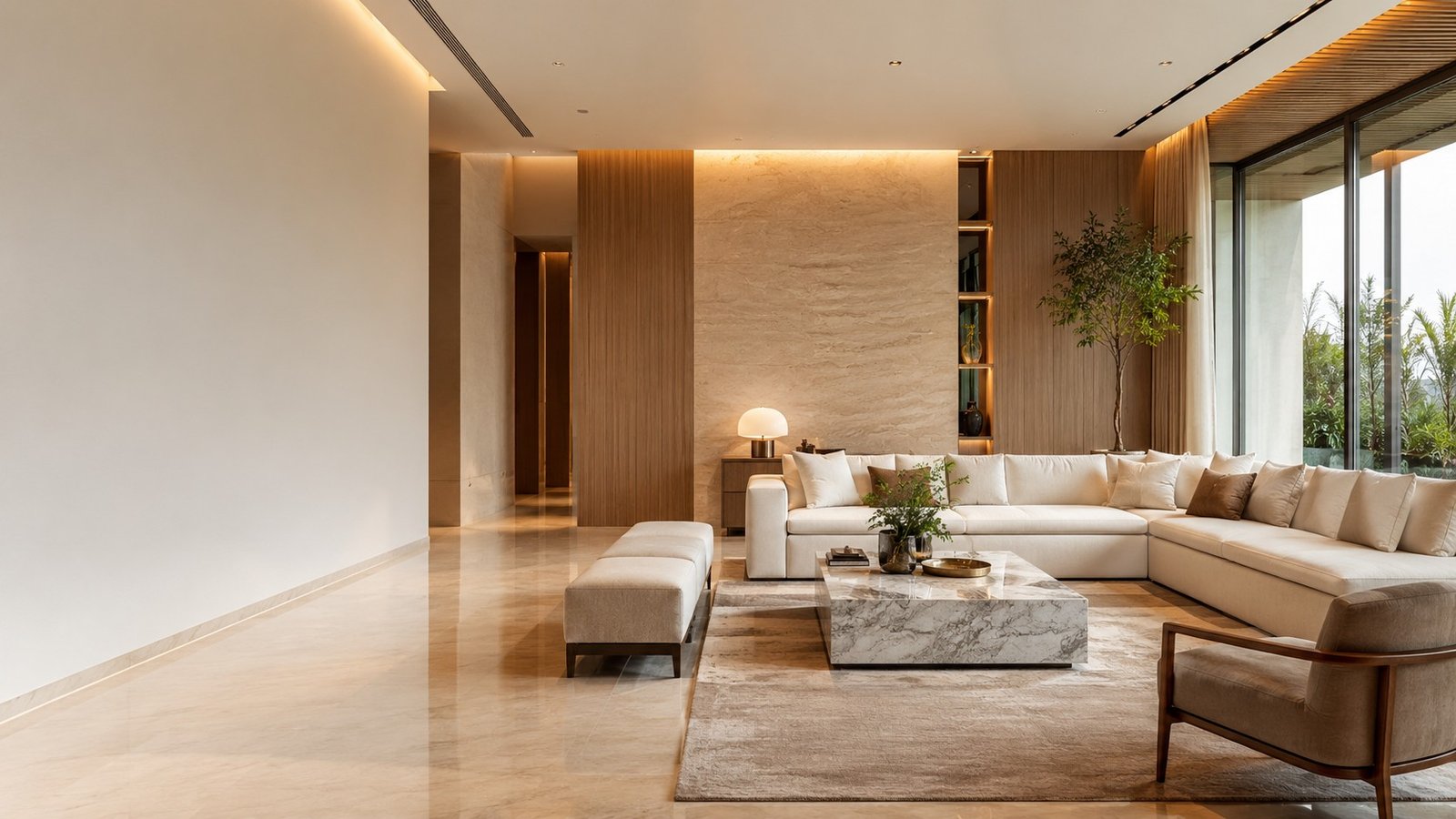Elegant living room interior design concept, Anjaneya Interiors and Furniture, Coimbatore